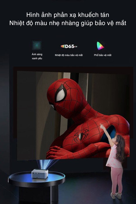 Máy Chiếu Mini, Máy Chiếu 4K - Máy Chiếu Mini Kaw K880 Android 9.0, Full Hd 1080, Kết Nối Điện Thoại, Wifi