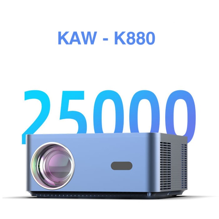 Máy Chiếu Mini, Máy Chiếu 4K - Máy Chiếu Mini Kaw K880 Android 9.0, Full Hd 1080, Kết Nối Điện Thoại, Wifi