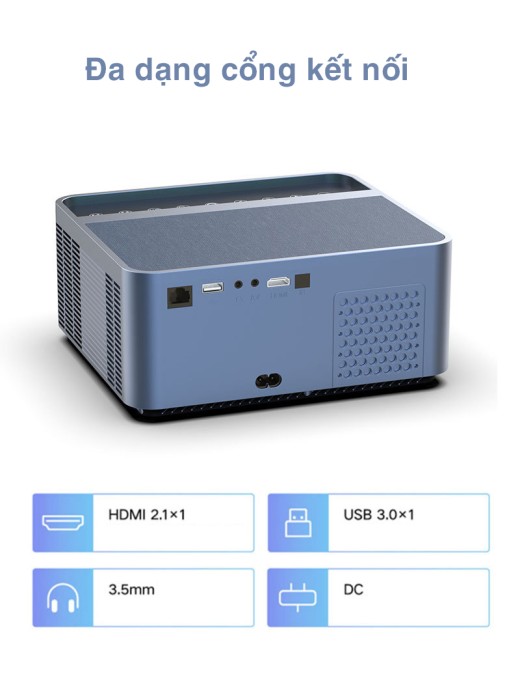 Máy Chiếu Mini, Máy Chiếu 4K - Máy Chiếu Mini Kaw K880 Android 9.0, Full Hd 1080, Kết Nối Điện Thoại, Wifi