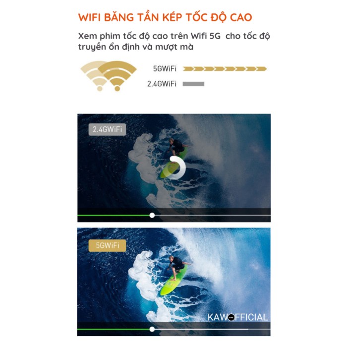 Máy chiếu mini KAW K660 Plus Android - Video 4K, tự động lấy nét, nhỏ gọn tiện lợi