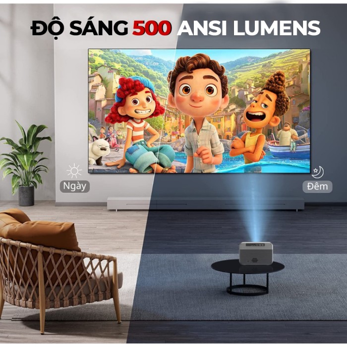 Máy chiếu Mini KAW KP960, Hỗ trợ độ phân giải 4K, Sắc nét, Phiên bản mới