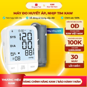 Máy đo huyết áp KAW tích hợp cảm biến thông minh - Cảnh báo huyết áp cao, kiểm soát tim mạch.