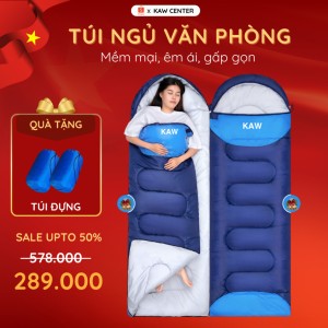 Túi Ngủ KAW – Chất Liệu Cao Cấp, Siêu Gọn, Chống Thấm, Siêu Nhẹ, Mềm Mại, Giữ Nhiệt Tốt, Thoáng Khí