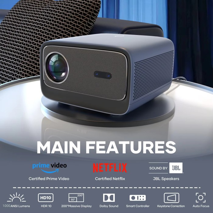 Máy Chiếu Wupro K2 – Trải Nghiệm 4K Đỉnh Cao Với Ứng Dụng Toàn Cầu