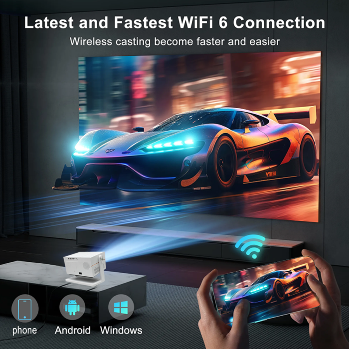 Máy Chiếu Everycom YG628 Ultra 1080P – Smart Google GTV, Giải Trí Không Giới Hạn