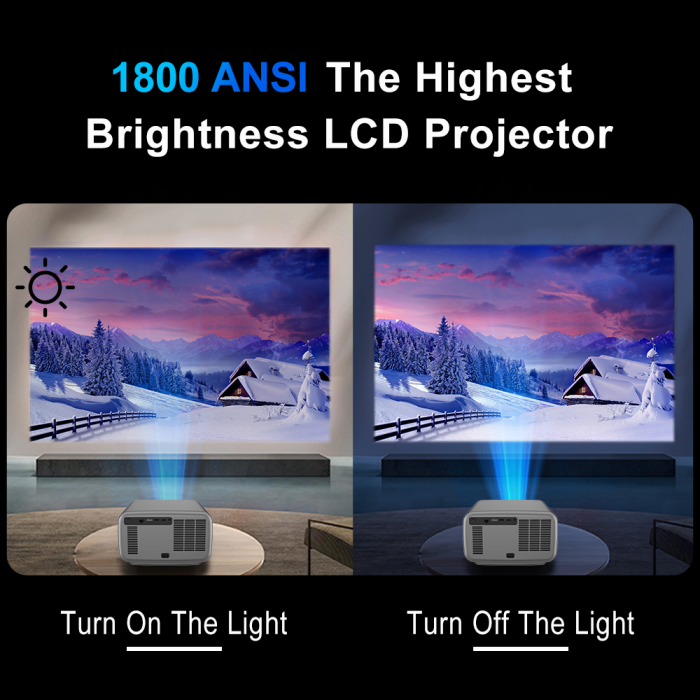 Máy Chiếu 4K Real 1800 ANSI – Trải Nghiệm Rạp Chiếu Phim Tại Nhà