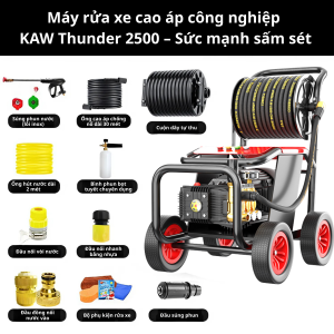 Máy rửa xe cao áp công nghiệp KAW Thunder 2500 – Sức mạnh sấm sét cho mọi nhu cầu làm sạch