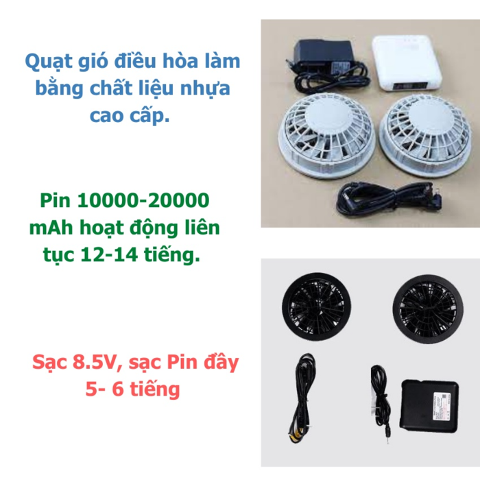 Áo Điều Hòa KAW Cao Cấp, Chất Lượng Vượt Trội, Thiết Kế Bền Bỉ, Pin 20.000 MAh
