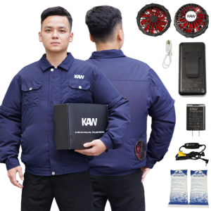 Áo Điều Hòa KAW 2025, Công Nghệ Mới, Pin Trâu, Quạt Mạnh, Pin 35.000 MAh