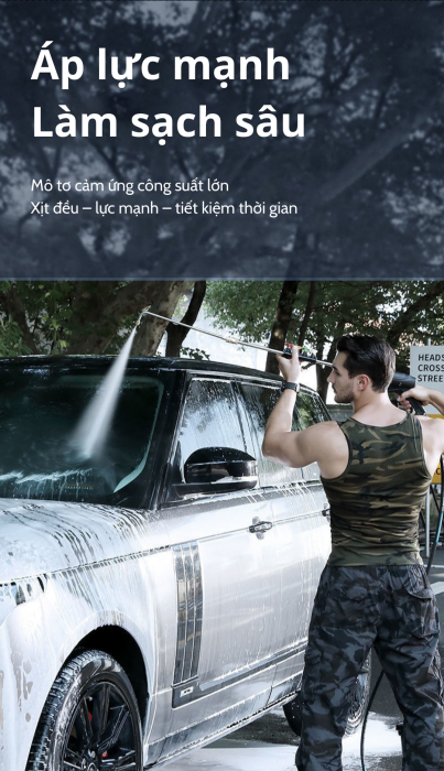Máy Rửa Xe Công Nghiệp KAW 3000W - Xịt Rửa Ô Tô, Xe Máy, Tầm Phun Xa 10M