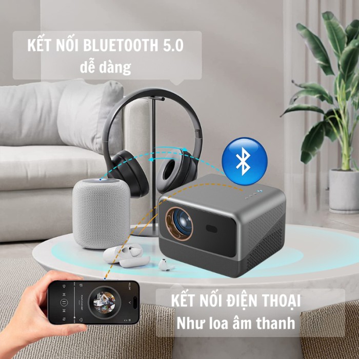 Máy chiếu Mini KAW KP960, Hỗ trợ độ phân giải 4K, Sắc nét, Phiên bản mới