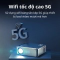Máy chiếu Mini KAW K850, Hệ điều hành Android 9.0, Full HD 1080p, Kết nối điện thoại, Wifi