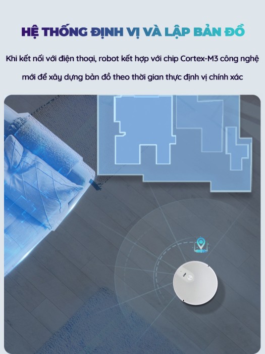 Robot Hút Bụi Lau Nhà KAW – Lực Hút Mạnh, Cảm Biến Chống Rơi, Tự Động Sạc, Điều Khiển Qua APP Tiếng Việt