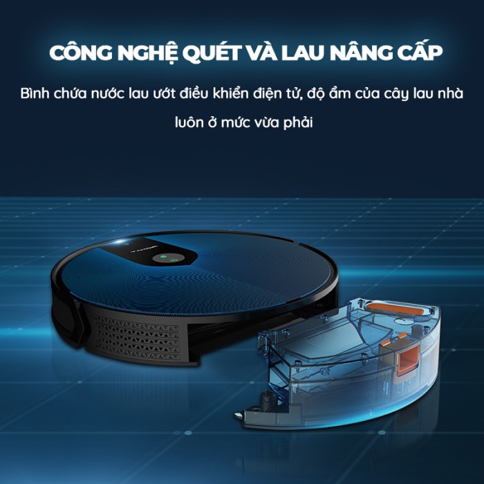 Robot hút bụi thông minh KAW - Lực hút 3200Pa, làm sạch 200m², bảo hành 12 tháng, cao cấp chính hãng