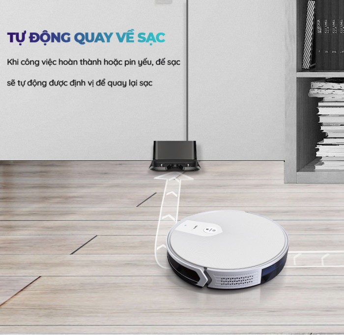 Robot hút bụi thông minh KAW - Lực hút 3200Pa, làm sạch 200m², bảo hành 12 tháng, cao cấp chính hãng