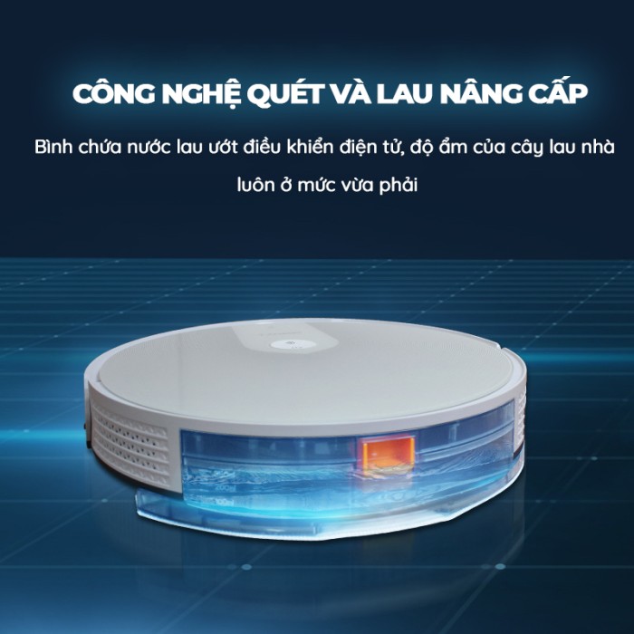 Robot hút bụi thông minh KAW - Lực hút 3200Pa, làm sạch 200m², bảo hành 12 tháng, cao cấp chính hãng