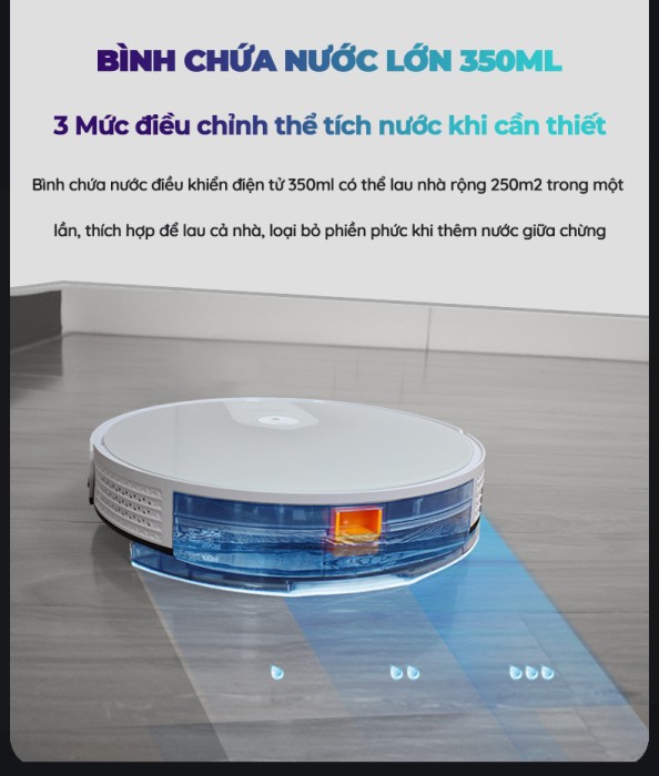 Robot hút bụi thông minh KAW - Lực hút 3200Pa, làm sạch 200m², bảo hành 12 tháng, cao cấp chính hãng