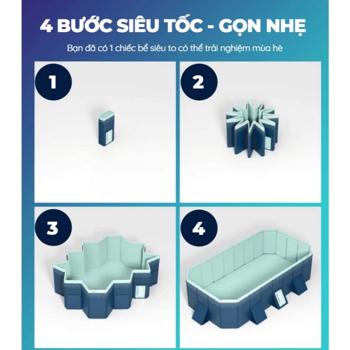 Bể bơi tự động kích thước 1m6 - Tiện lợi, nhỏ gọn cho 2 người