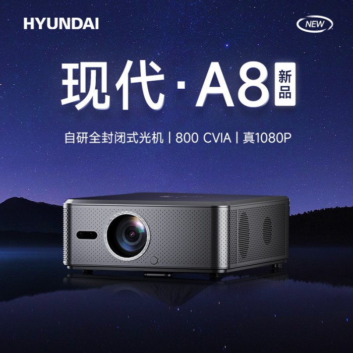 Máy Chiếu HYUNDAI A8 1080P 800CVIA - Công Nghệ Trình Chiếu Cao Cấp