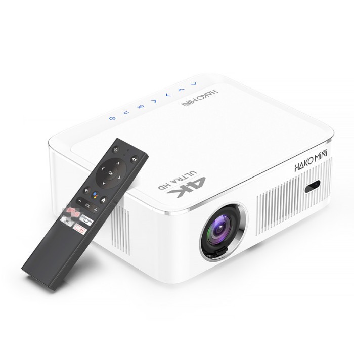 Máy chiếu HAKO Mini PLS độ phân giải 1080P, hỗ trợ 4K, hệ điều hành Android 10.0