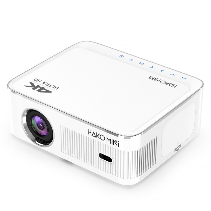 Máy chiếu HAKO Mini PLS độ phân giải 1080P, hỗ trợ 4K, hệ điều hành Android 10.0