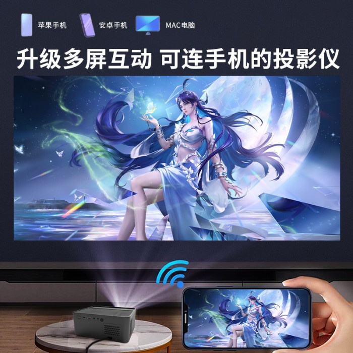 Máy chiếu 4K thông minh 2025 - Hỗ trợ đa màn hình, kết nối điện thoại, chất lượng hình ảnh siêu nét cho gia đình và văn phòng