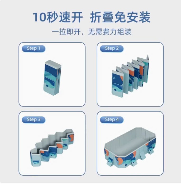 Bể Bơi Không Cần Bơm Hơi Cao Cấp – Gấp Gọn Nhanh, 4 Ưu Điểm Vượt Trội, PVC Siêu Bền