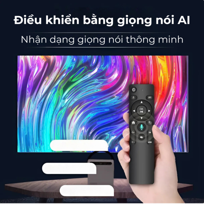 Máy Chiếu Full HD 1080P Cao Cấp – Hỗ Trợ 4K, Loa Tích Hợp, Dùng Cho Phòng Ngủ, Phòng Khách