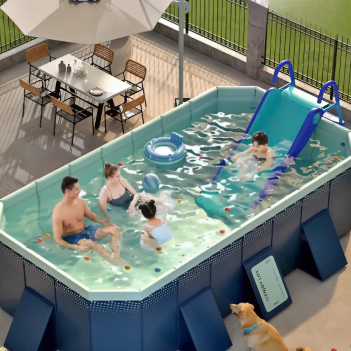 Bể Bơi Không Bơm Hơi 2024 – 5 Lớp PVC Nhập Khẩu, Khung Tam Giác Chắc Chắn, Gấp Gọn Dễ Dàng