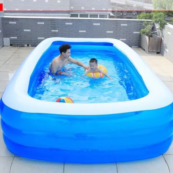 Hồ Bơi Phao 2m6 - 3 Tầng KAW Chính Hãng - Thành Cao, Đa Dạng Kích Thước