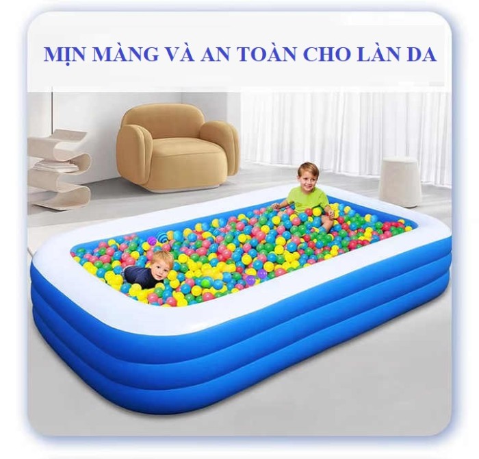 Hồ Bơi Phao 2m6 - 3 Tầng KAW Chính Hãng - Thành Cao, Đa Dạng Kích Thước