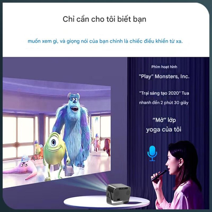 Máy chiếu KAW K550 – Nhỏ gọn, thông minh, màn chiếu 100 inch chỉ với 2,6 mét