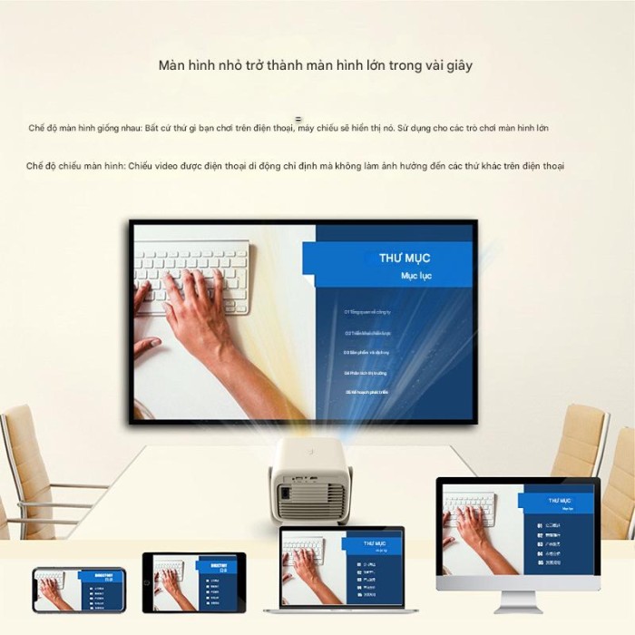 Máy chiếu mini 006E – Giải trí tại nhà, hình ảnh sống động