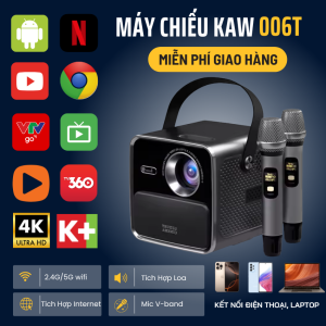 Máy chiếu mini 006T – Xem phim 4k, hát karaoke, chơi game cực đã