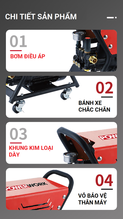 Máy rửa xe KAW EcoWash K-2000M, Máy rửa xe mini áp lực cao, Phun xịt mạnh mẽ