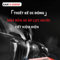 Máy rửa xe KAW EcoWash K-2000M, Máy rửa xe mini áp lực cao, Phun xịt mạnh mẽ
