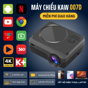 Máy Chiếu KAW 007D - "Rạp Phim Di Động" Đa Năng, Hình Ảnh Sắc Nét Chuẩn 1080P