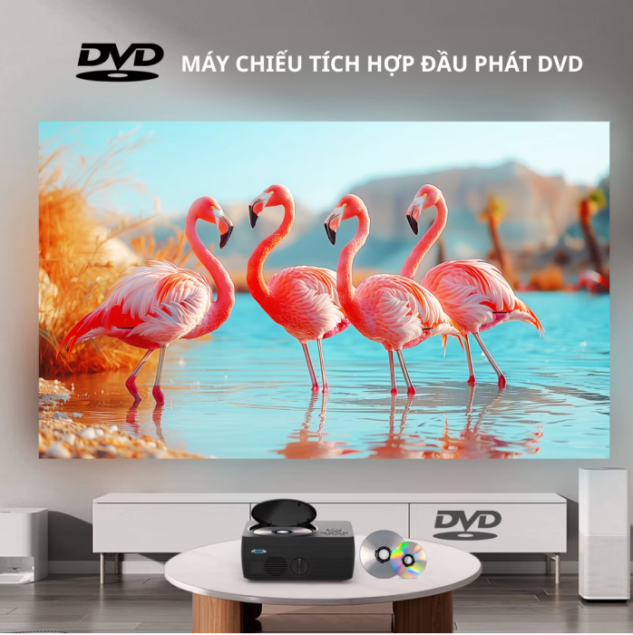 Máy Chiếu KAW 007D - "Rạp Phim Di Động" Đa Năng, Hình Ảnh Sắc Nét Chuẩn 1080P