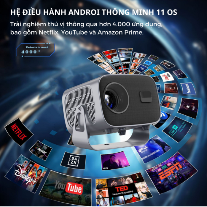 Máy Chiếu KAW HY310 - Rạp Phim Thông Minh 8K, Giải Trí Đa Năng Mọi Lúc Mọi Nơi