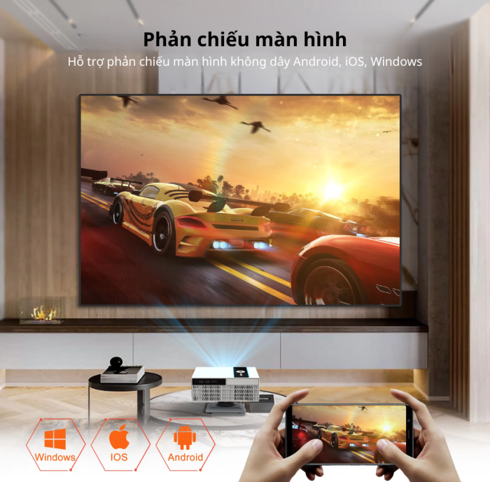 Máy Chiếu KAW 006D - Rạp Phim Di Động Chuẩn 4K, Âm Thanh Vòm Đỉnh Cao