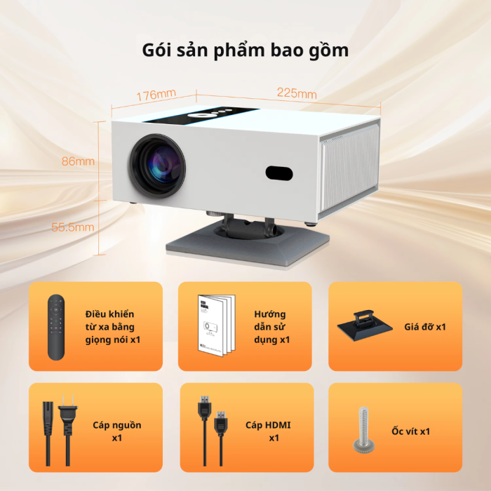 Máy Chiếu KAW 006D - Rạp Phim Di Động Chuẩn 4K, Âm Thanh Vòm Đỉnh Cao