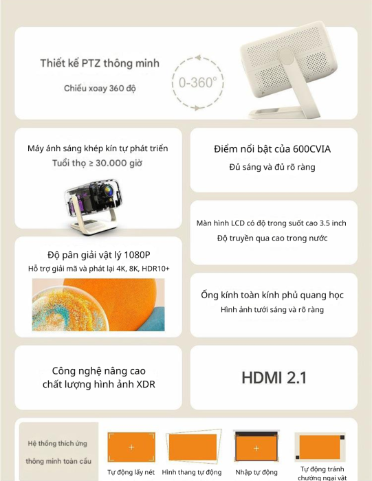 Máy Chiếu 006E – Kết Nối Điện Thoại, Laptop Dễ Dàng – Giải Trí Mọi Lúc Mọi Nơi