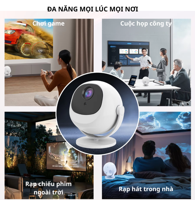 Máy chiếu KAW 006S – Trải Nghiệm Rạp Phim Di Động, Cài Đặt Dễ Dàng - Chiếu Mọi Lúc, Mọi Nơi