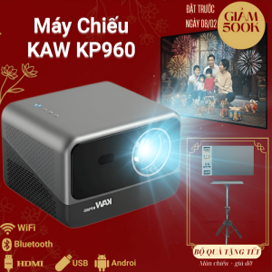 Máy chiếu Mini KAW KP960, Hỗ trợ độ phân giải 4K, Sắc nét, Phiên bản mới