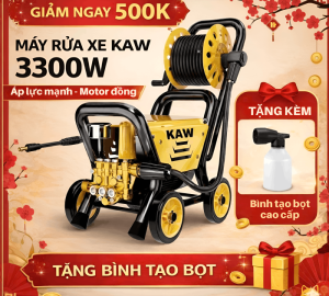 Máy rửa xe áp lực nước HM03 chính hãng, Công xuất 3300W, Mạnh mẽ, bền bỉ, tiết kiệm nước
