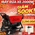 Máy rửa xe KAW EcoWash K-2000M, Máy rửa xe mini áp lực cao, Phun xịt mạnh mẽ
