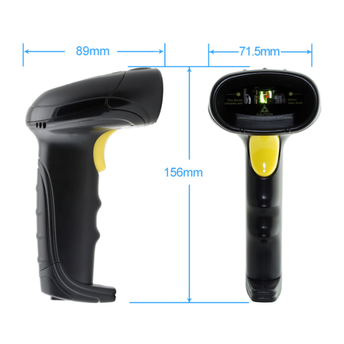 Máy Bắn Mã Vạch 1D KAW 136A Có Dây – Scanner Laser 1D Cầm Tay, Quét Nhanh Barcode, Bảo Hành Chính Hãng