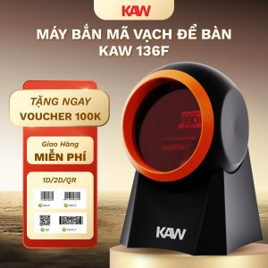 Máy Quét Mã Vạch Để Bàn KAW 136F – Scanner 2D Đa Tia Tự Động, Quét QR & Barcode Nhanh, Công Nghệ CMOS