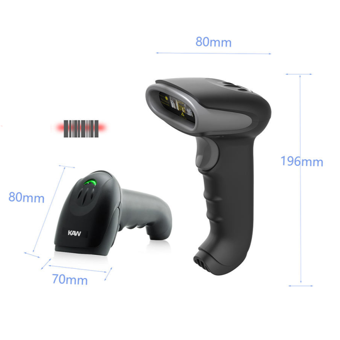 Máy Bắn Mã Vạch KAW 136I Không Dây – Scanner Laser 1D Cầm Tay, Quét Barcode Nhanh, Kết Nối 2.4G Ổn Định, Bảo Hành Chính Hãng