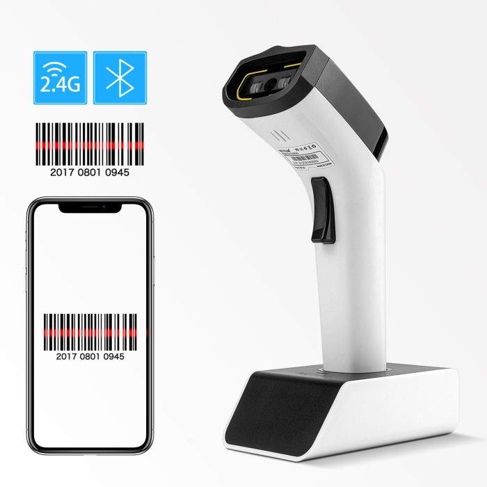 Máy Quét Mã Vạch Đế Sạc Không Dây KAW K141S 2D/QR Cao Cấp – Kết Nối Bluetooth, Tự Động Quét, Pin Lâu, Tốc Độ Cao